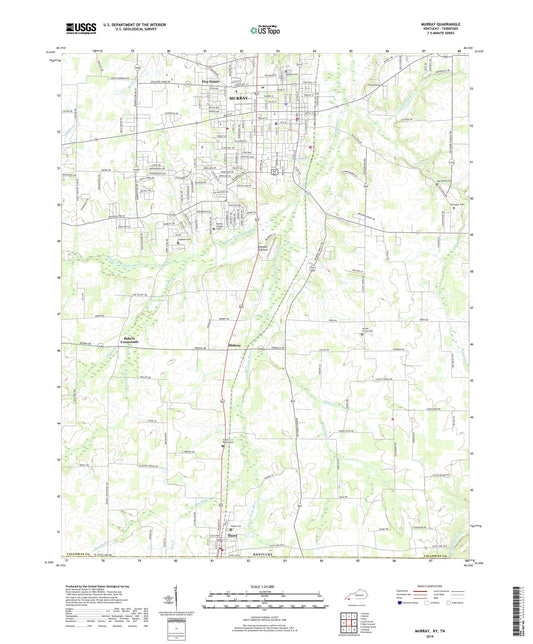 Murray Kentucky US Topo Map Image
