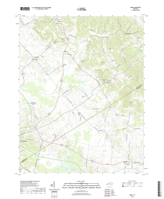 Nebo Kentucky US Topo Map Image