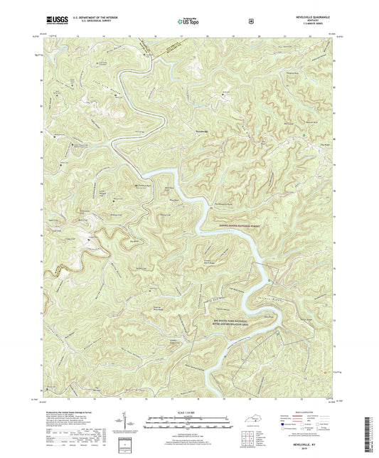 Nevelsville Kentucky US Topo Map Image