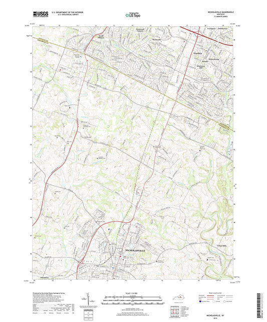 Nicholasville Kentucky US Topo Map Image