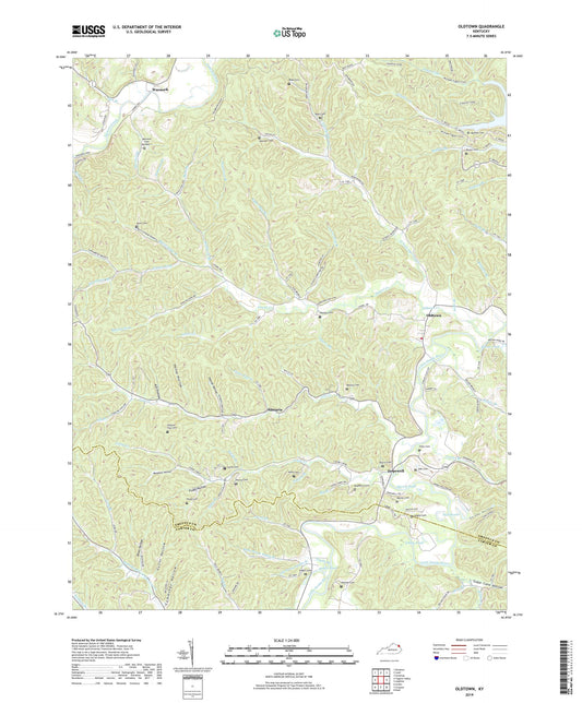Oldtown Kentucky US Topo Map Image