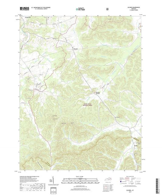 Olympia Kentucky US Topo Map Image