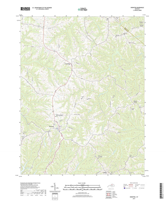 Owenton Kentucky US Topo Map Image