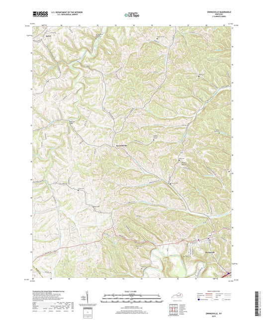 Owingsville Kentucky US Topo Map Image