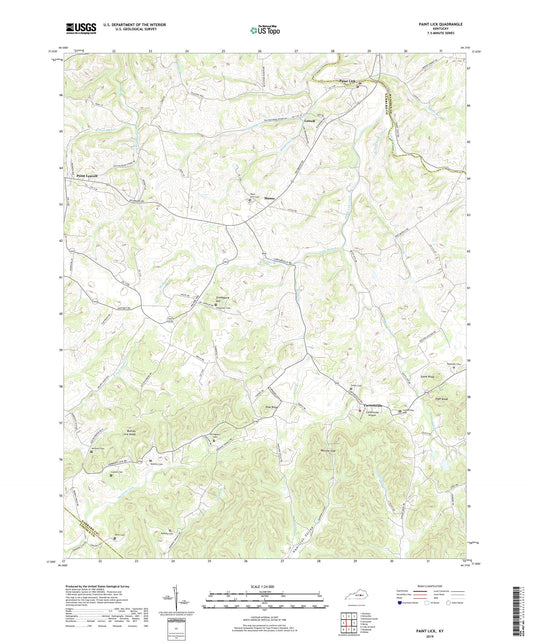 Paint Lick Kentucky US Topo Map Image