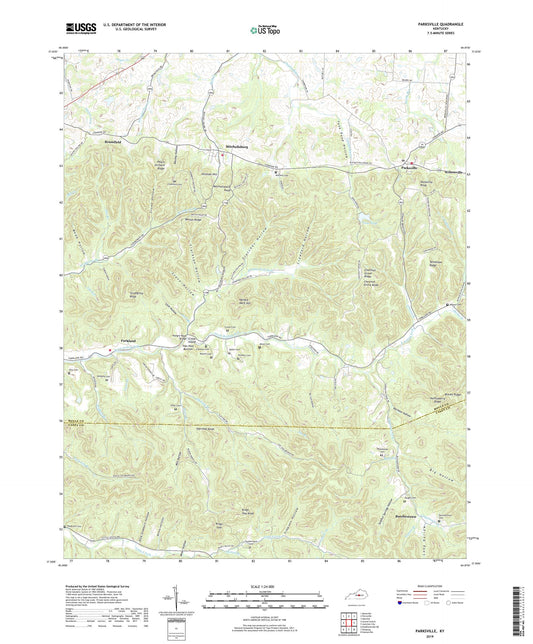 Parksville Kentucky US Topo Map Image