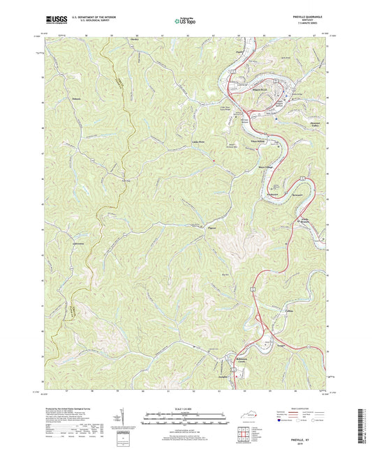 Pikeville Kentucky US Topo Map Image