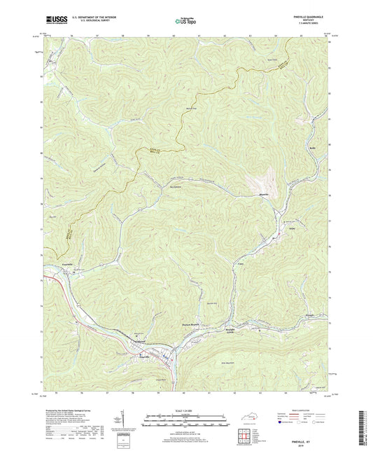 Pineville Kentucky US Topo Map Image