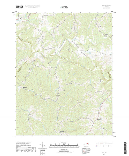 Piqua Kentucky US Topo Map Image