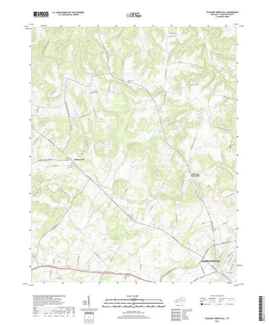 Pleasant Green Hill Kentucky US Topo Map Image