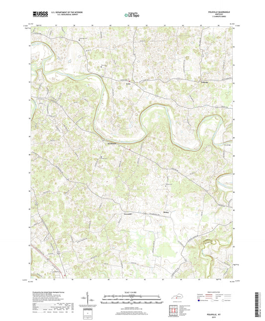 Polkville Kentucky US Topo Map Image