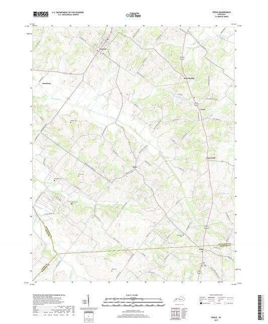Poole Kentucky US Topo Map Image