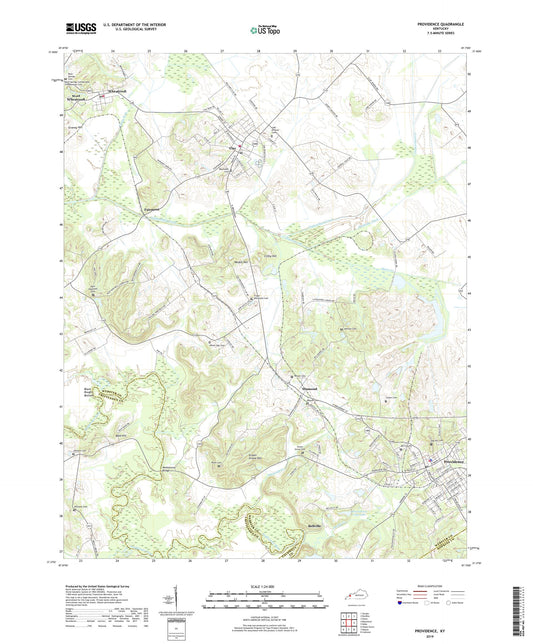 Providence Kentucky US Topo Map Image