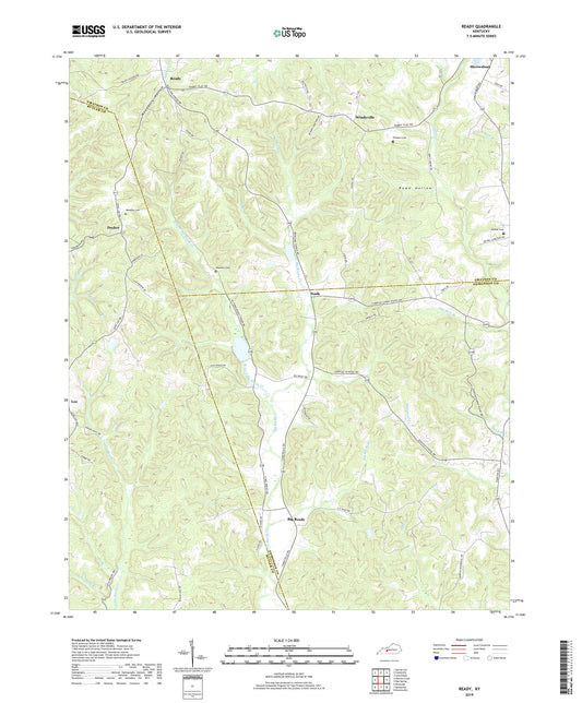 Ready Kentucky US Topo Map Image