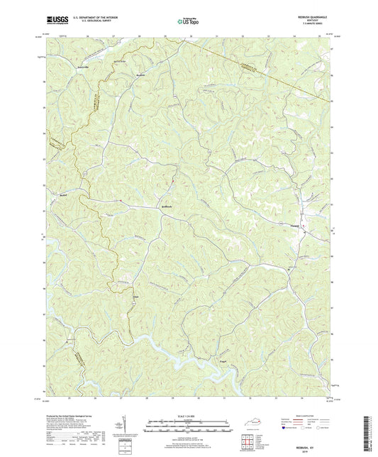 Redbush Kentucky US Topo Map Image