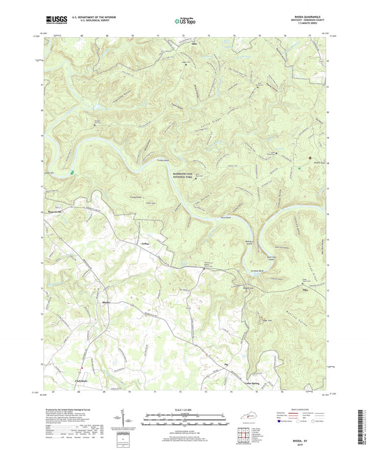 Rhoda Kentucky US Topo Map Image