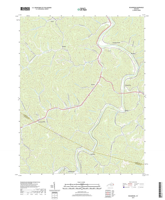 Richardson Kentucky US Topo Map Image