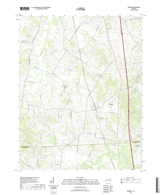 Robards Kentucky US Topo Map Image