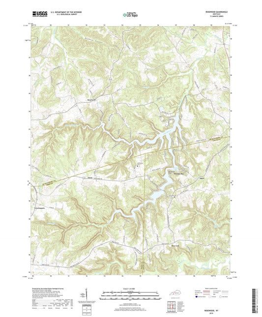 Rosewood Kentucky US Topo Map Image