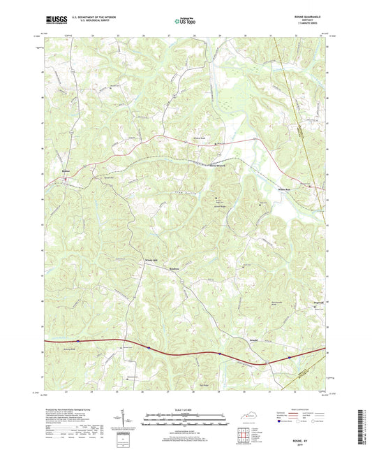 Rosine Kentucky US Topo Map Image