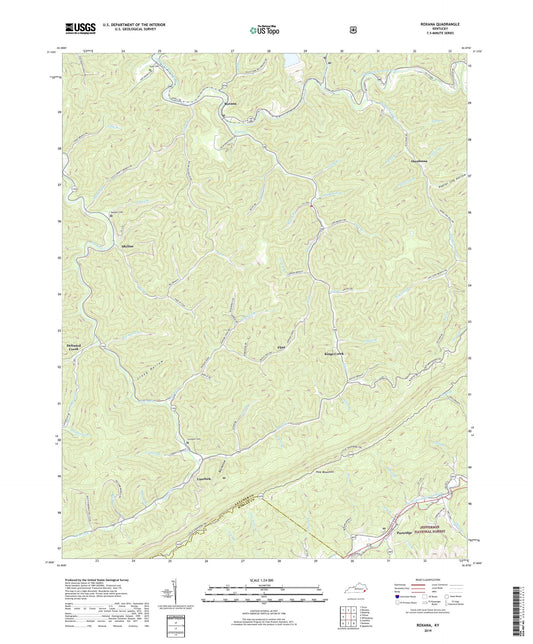 Roxana Kentucky US Topo Map Image