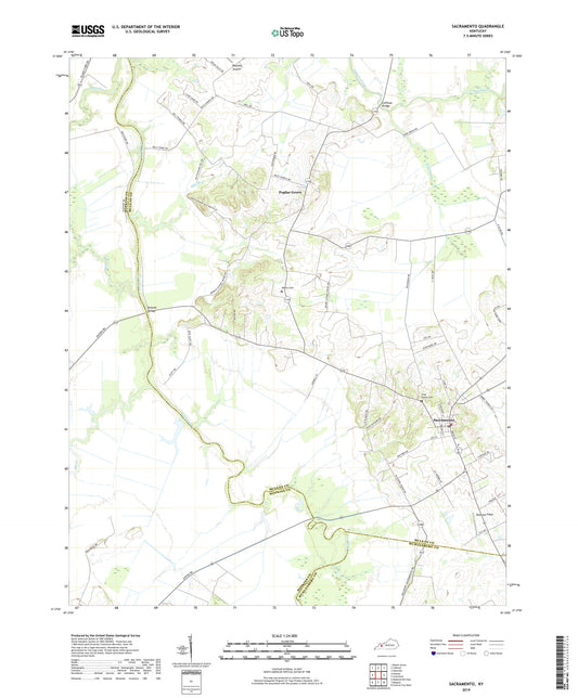 Sacramento Kentucky US Topo Map Image