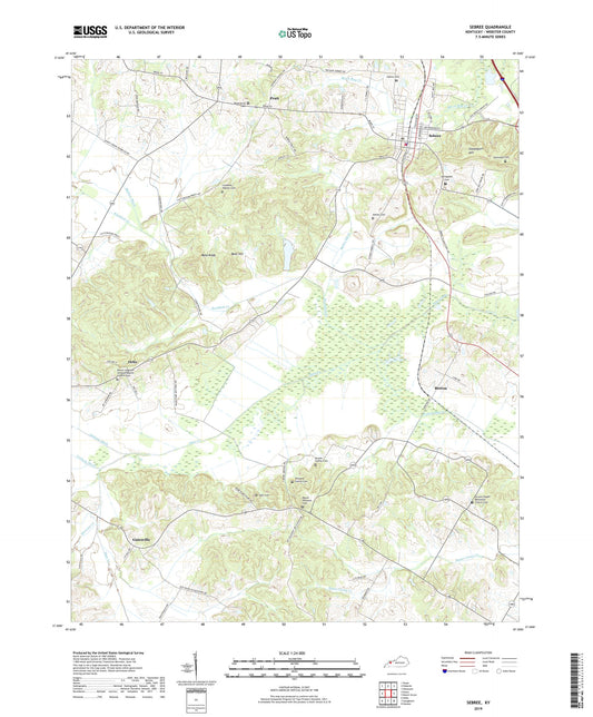 Sebree Kentucky US Topo Map Image