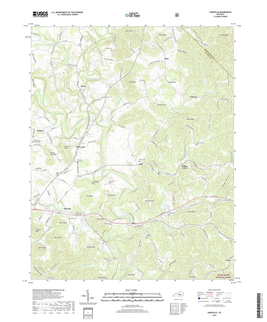 Shopville Kentucky US Topo Map Image