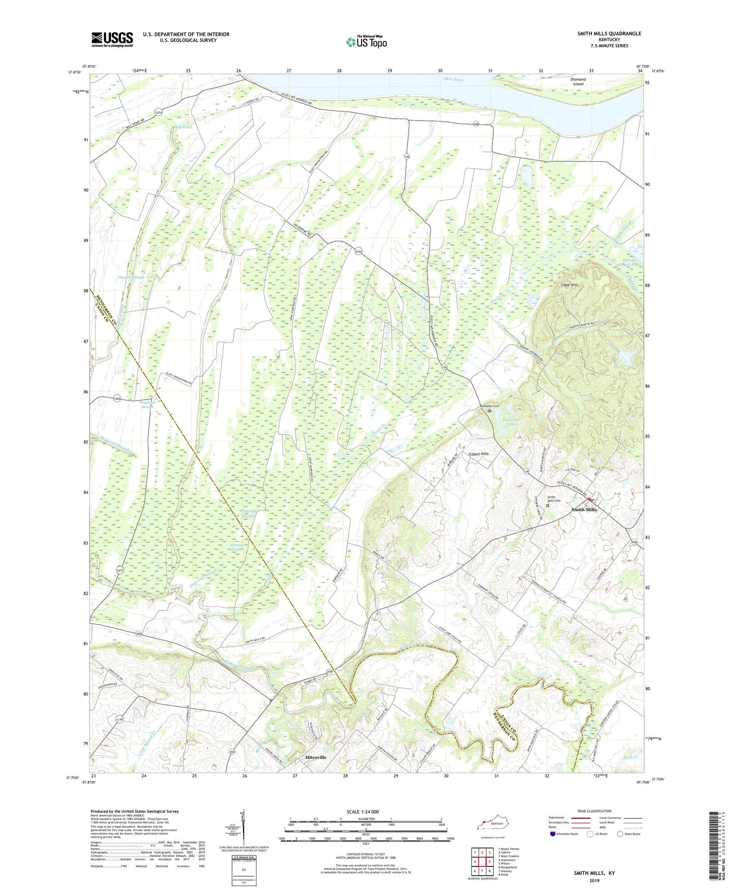 Smith Mills Kentucky US Topo Map Image
