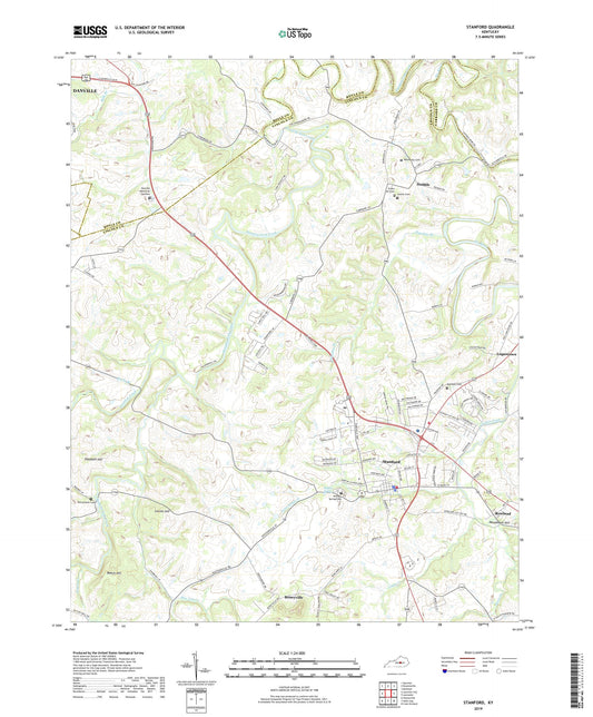 Stanford Kentucky US Topo Map Image