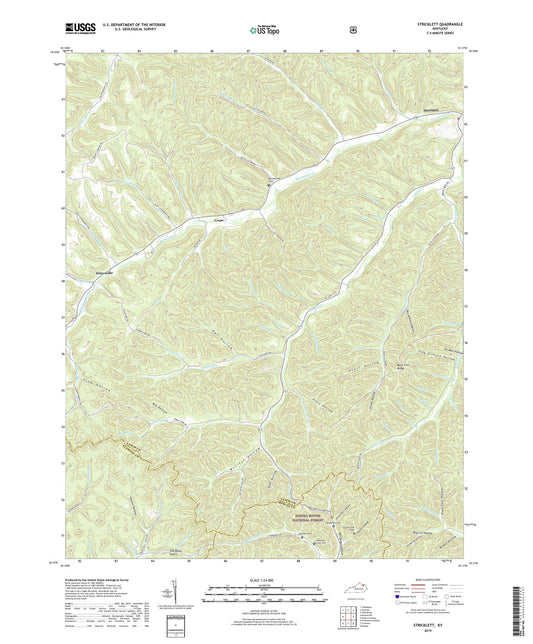 Stricklett Kentucky US Topo Map Image