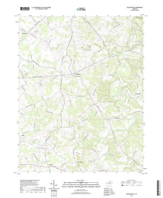 Sulphur Well Kentucky US Topo Map Image