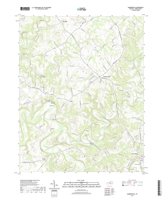 Summersville Kentucky US Topo Map Image