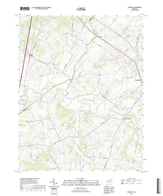 Tonieville Kentucky US Topo Map Image