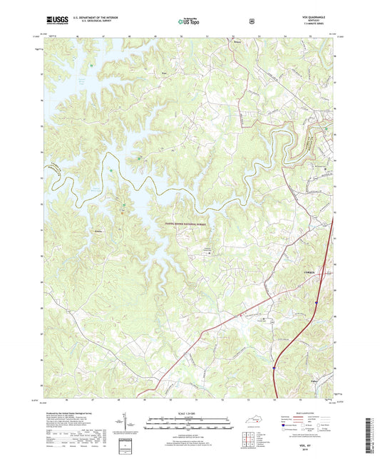 Vox Kentucky US Topo Map Image