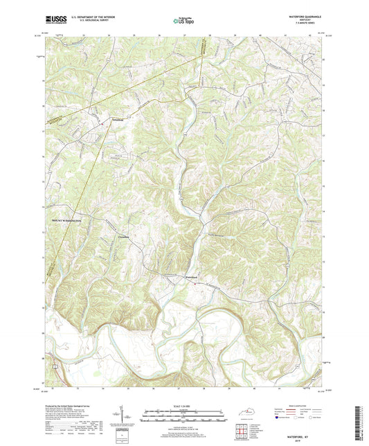Waterford Kentucky US Topo Map Image