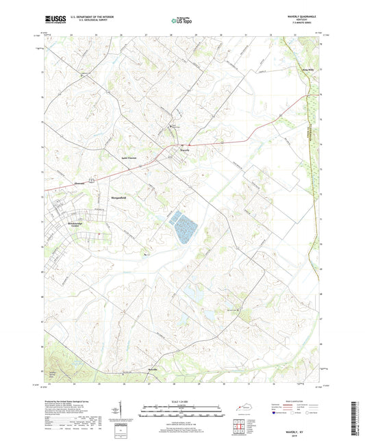 Waverly Kentucky US Topo Map Image