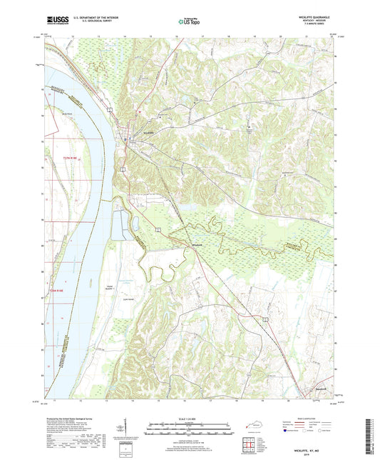 Wickliffe Kentucky US Topo Map Image