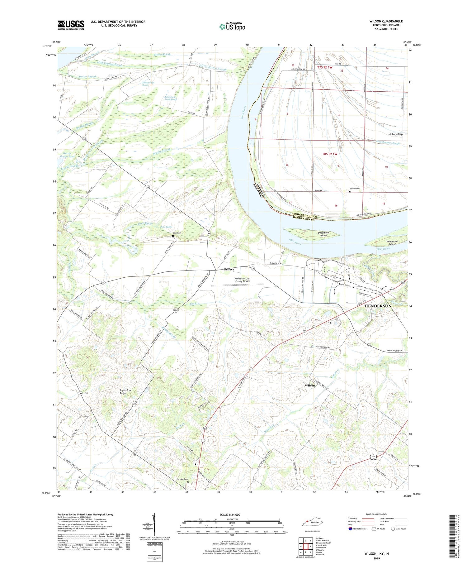 Wilson Kentucky US Topo Map Image
