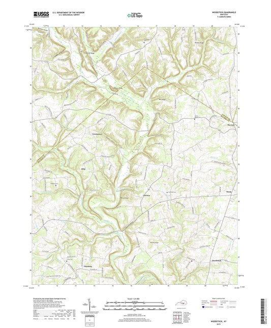 Woodstock Kentucky US Topo Map Image