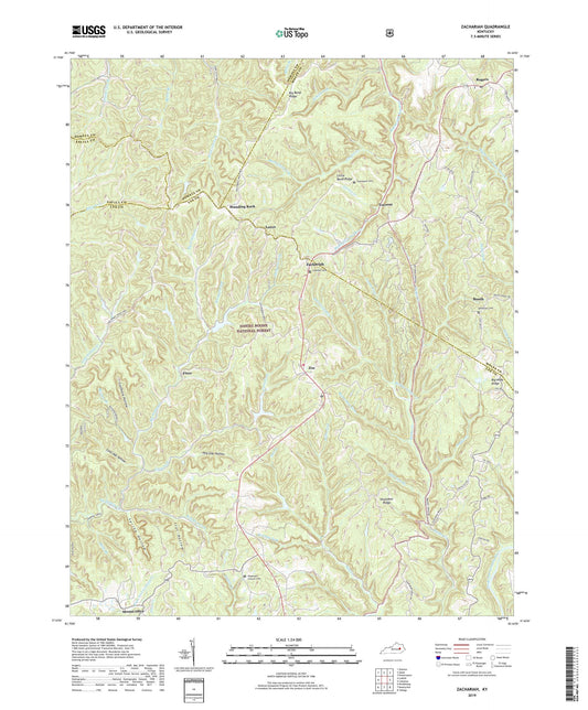 Zachariah Kentucky US Topo Map Image