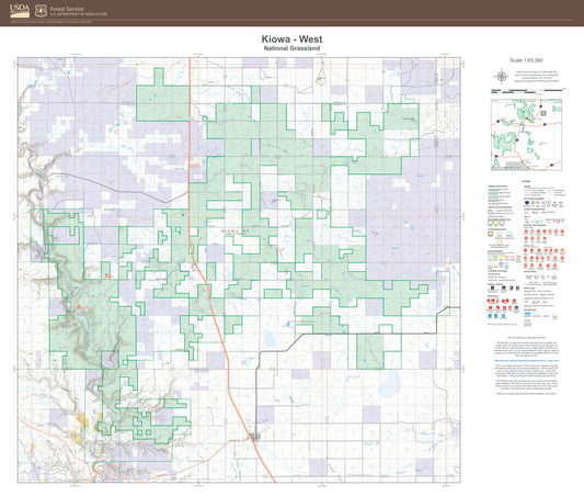 Kiowa National Grassland West Map
