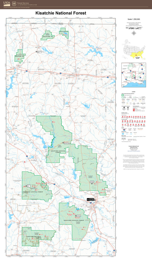 Kisatchie National Forest Map