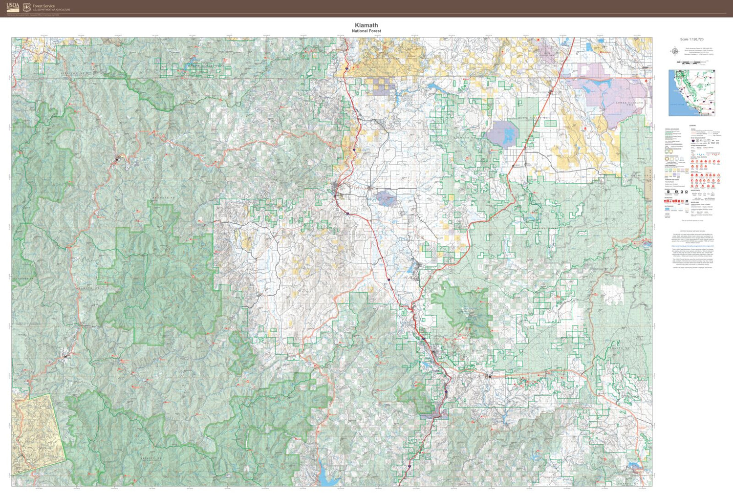 Klamath National Forest Map