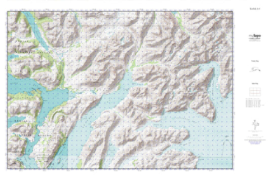 Kodiak A-6 MyTopo Explorer Series Map Image