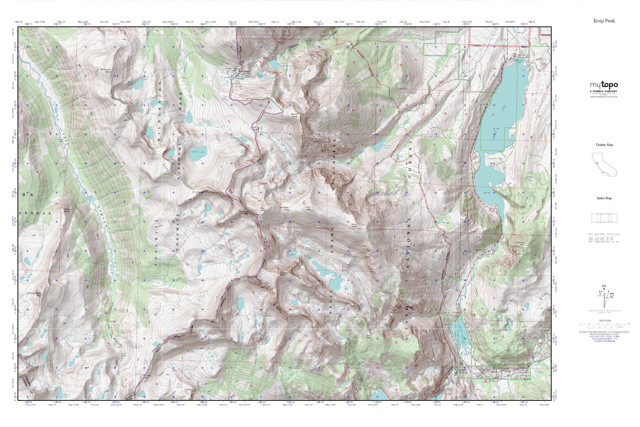 Koip Peak MyTopo Explorer Series Map – MyTopo Map Store