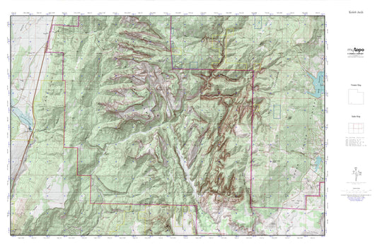 Kolob Arch MyTopo Explorer Series Map Image