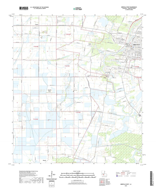 Abbeville West Louisiana US Topo Map Image