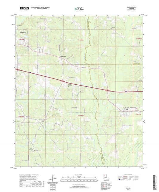 Ada Louisiana US Topo Map Image