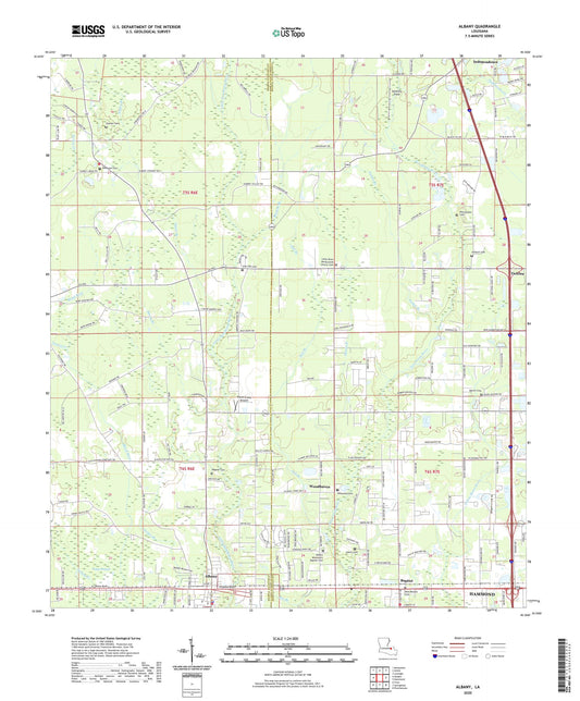 Albany Louisiana US Topo Map Image